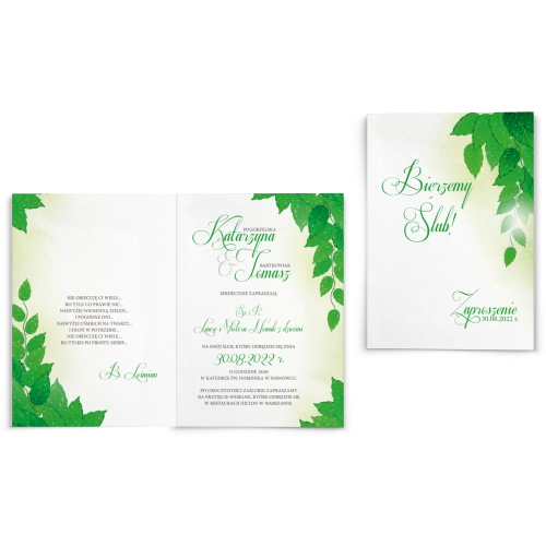 Zaproszenia ślubne About You - Składane Motyw 3