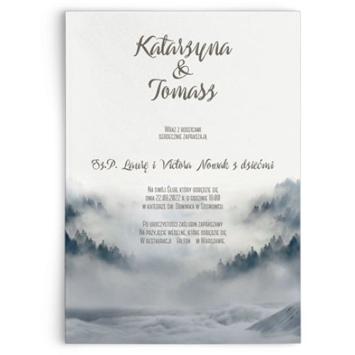 Zaproszenia ślubne Forest - Motyw 5