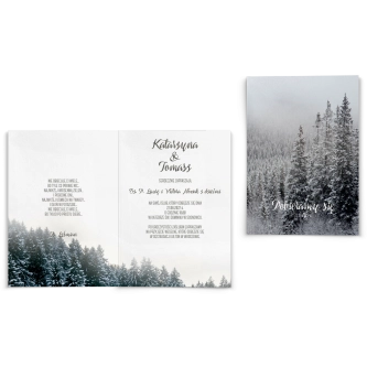 Zaproszenia ślubne Forest - Składane Motyw 4