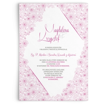 Zaproszenia ślubne Fancy - Motyw Amarantowy