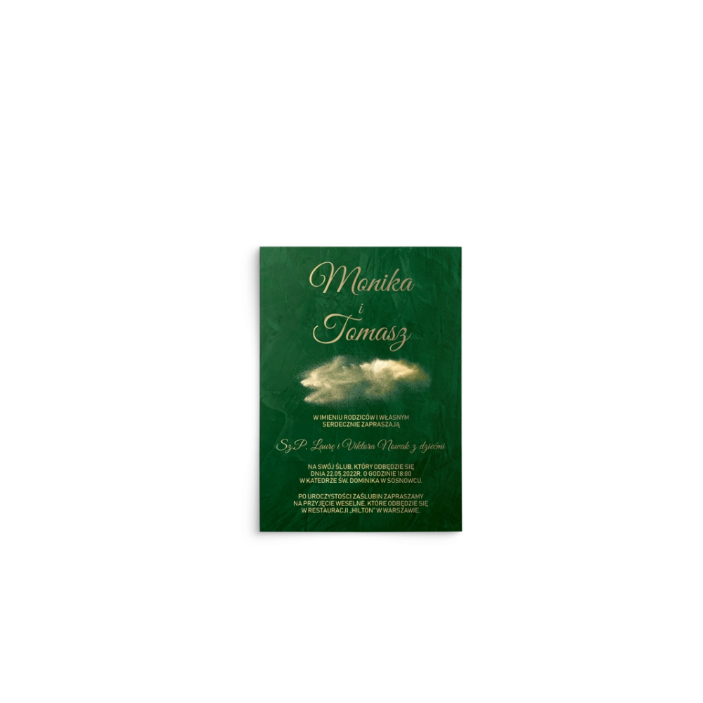 Zaproszenia ślubne Greenery- Motyw1