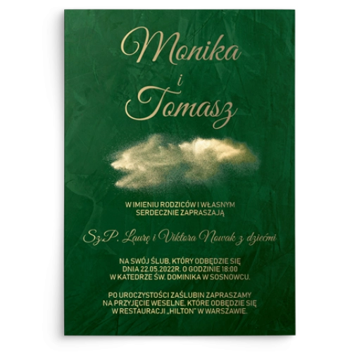 Zaproszenia ślubne Greenery- Motyw1