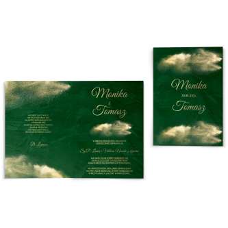 Zaproszenia ślubne Greenery - Składane Motyw1