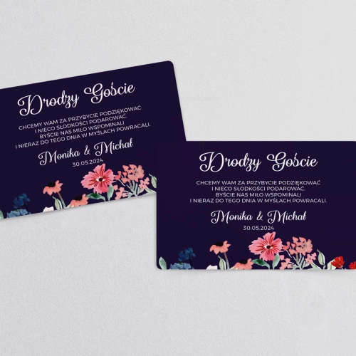 Naklejki na ciasto weselne Wildflowers Motyw 1