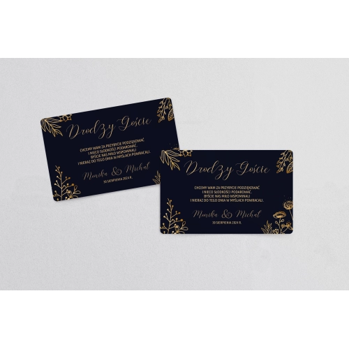 Naklejki na ciasto weselne Goldish Motyw 2