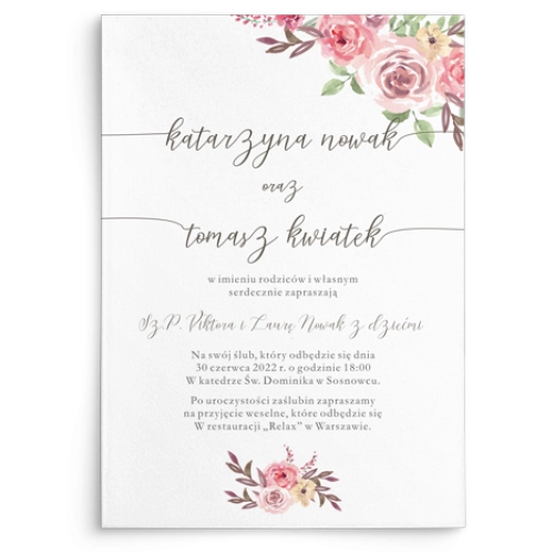 Zaproszenia ślubne PasteLove - Motyw 2