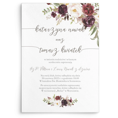 Zaproszenia ślubne PasteLove - Motyw 3