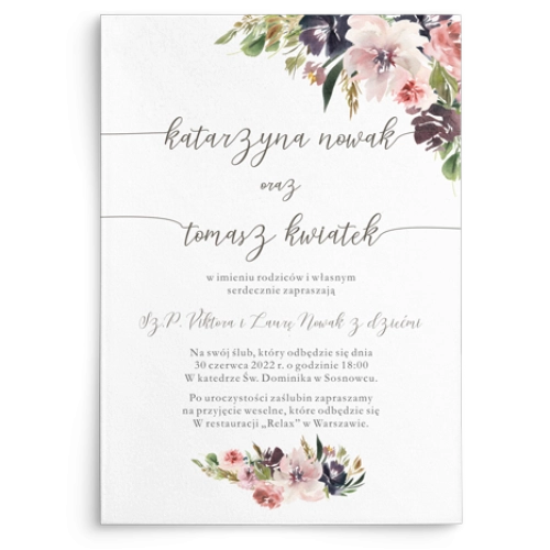 Zaproszenia ślubne PasteLove - Motyw 4