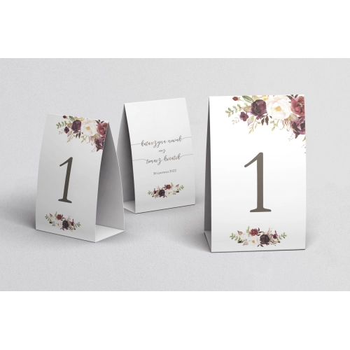 Numerki na stół PasteLove Motyw 3