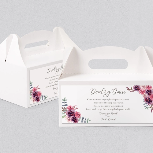 Pudełko na ciasto weselne PasteLove - Motyw 1