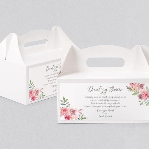 Pudełko na ciasto weselne PasteLove - Motyw 2