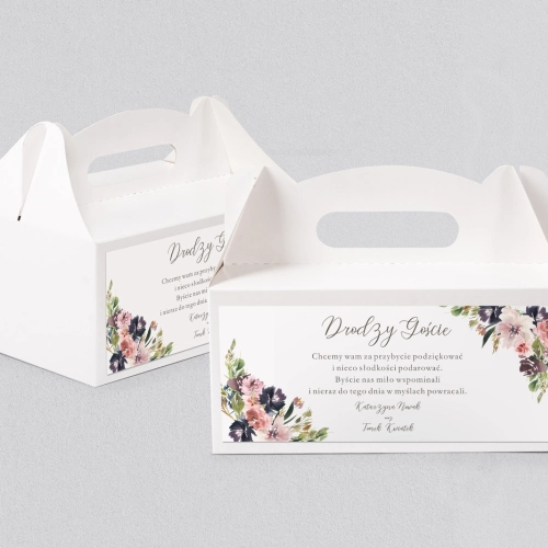 Pudełko na ciasto weselne PasteLove - Motyw 4
