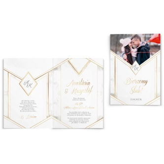 Zaproszenia ślubne Photo- Składane Motyw 1