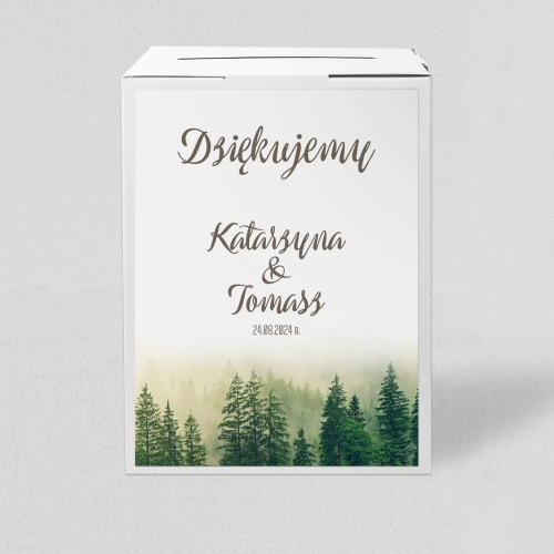 Pudełko na koperty i pieniądze Forest - Motyw 1