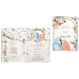 Zaproszenia ślubne Animals - Składane Motyw 3