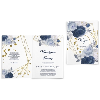 Zaproszenia ślubne Modena - Składane Motyw 2
