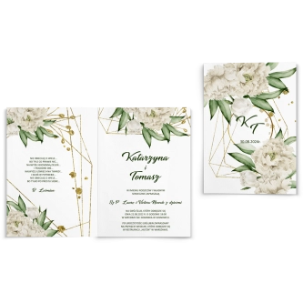 Zaproszenia ślubne Modena - Składane Motyw 3