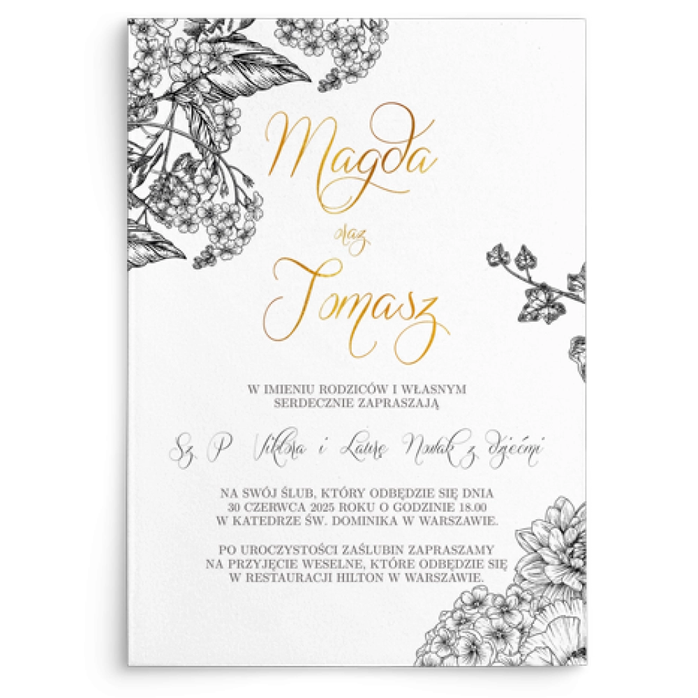 Zaproszenia ślubne Adore - Motyw 3
