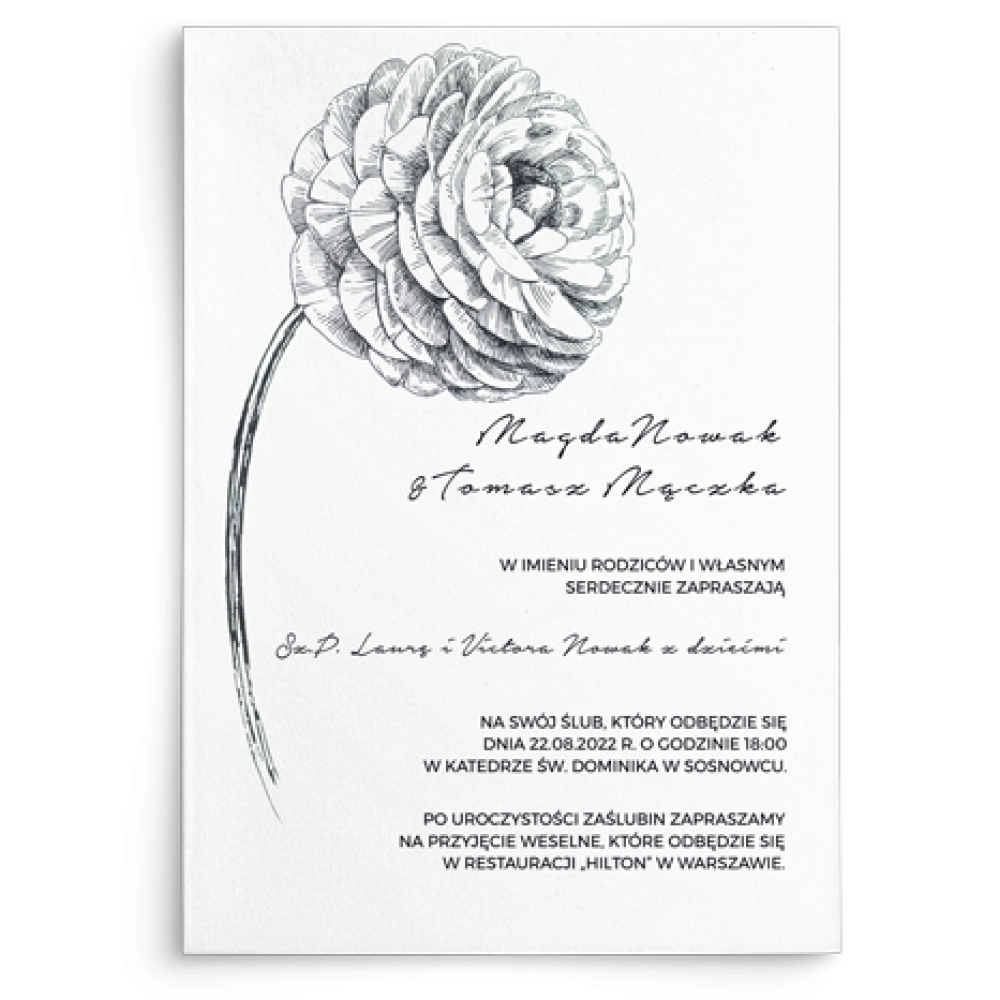 Zaproszenia ślubne Elia - Motyw 2
