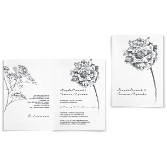 Zaproszenia ślubne Elia - Składane Motyw 3