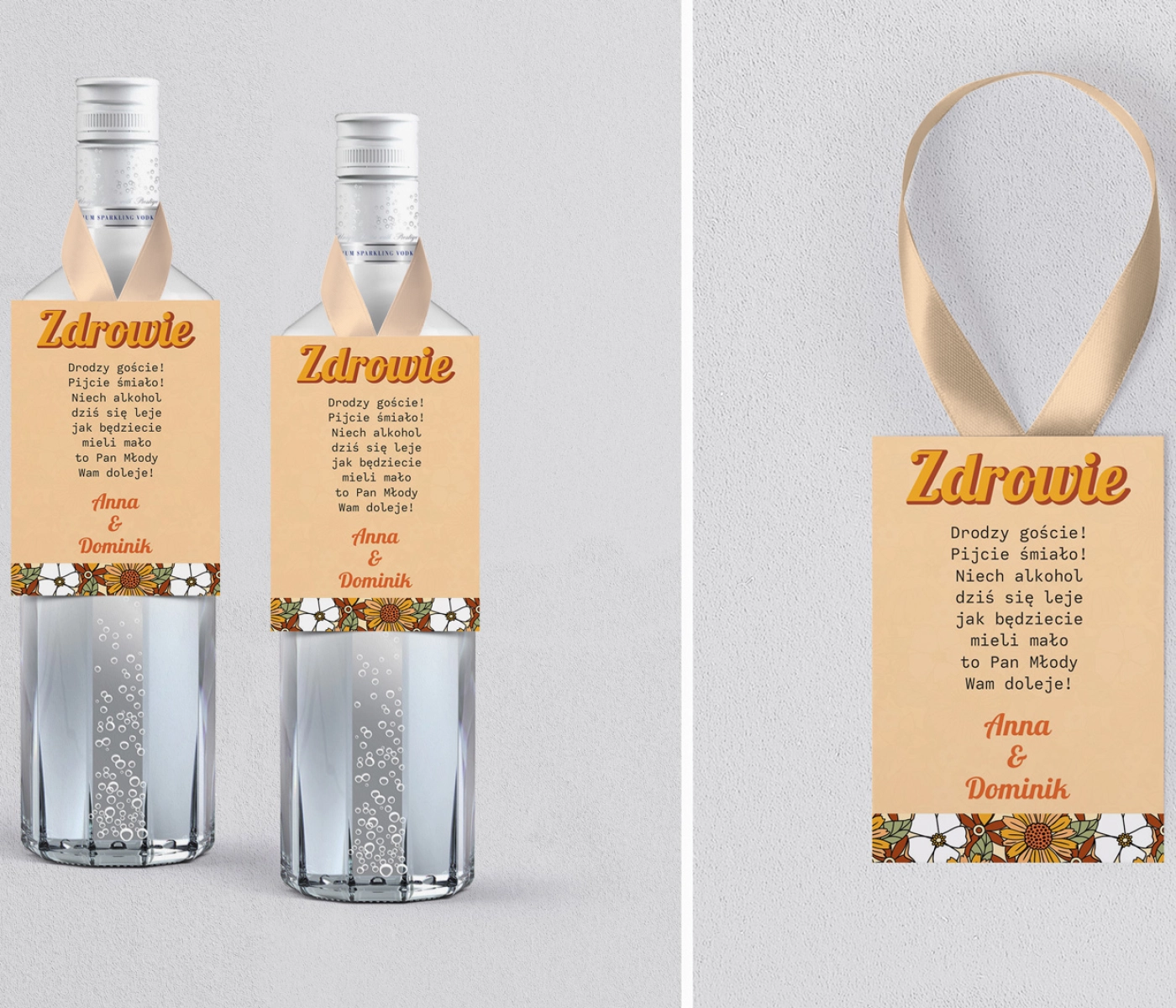 Zawieszka na alkohol Retro Style - Motyw 1