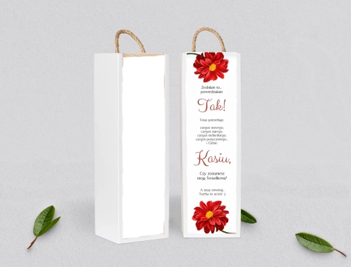 Prośba o Świadkowanie - SNW Akryl biała Sweet Love Motyw 5