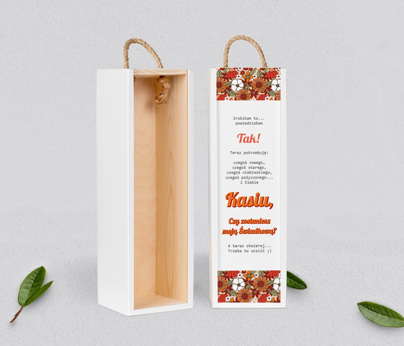 Prośba o Świadkowanie - SNW biała Retro Style Motyw 3