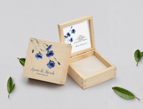 Pudełko na obrączki naturalne - Sweet Love Motyw 1