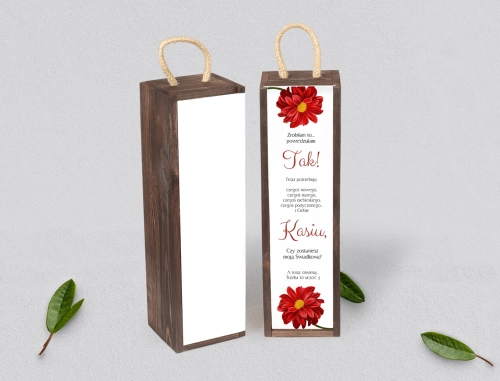 Prośba o Świadkowanie - SNW Akryl brązowa Sweet Love Motyw 5