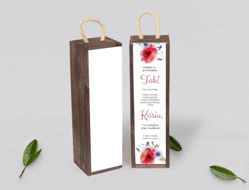 Prośba o Świadkowanie - SNW Akryl brązowa Sweet Love Motyw 2
