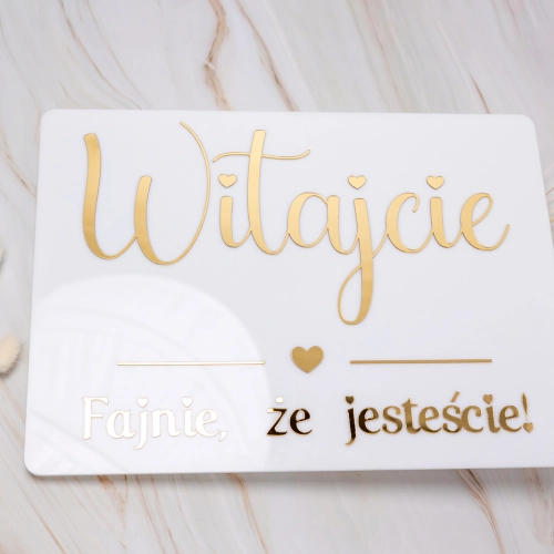 Akrylowa Tablica Powitalna