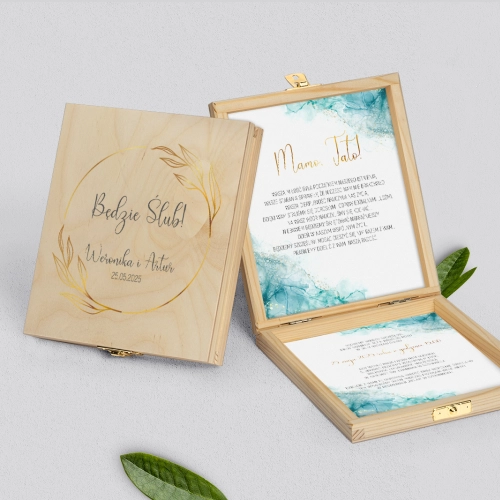 Zaproszenie dla Rodziców - naturalne Glamour Ink Motyw 3