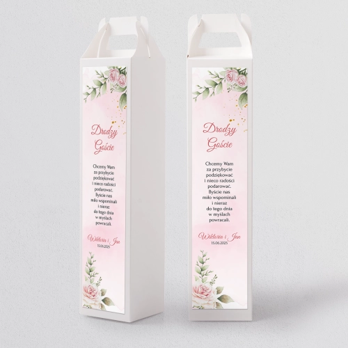 Pudełko na alkohol Złote Serca