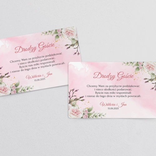 Naklejki na ciasto weselne Złote Serca