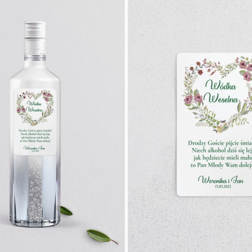 Naklejki na alkohol - Heart of Flowers Motyw 3