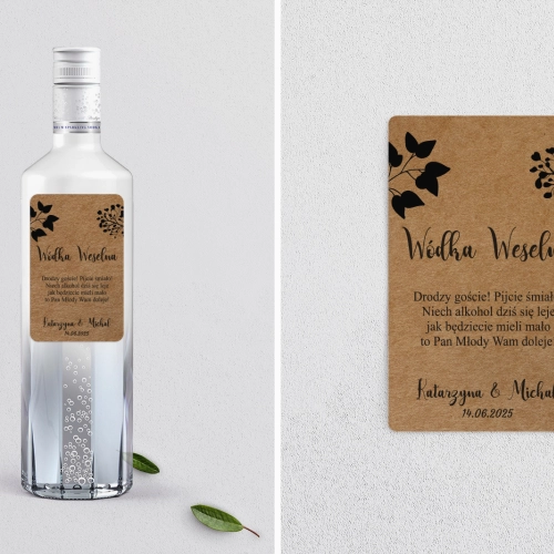 Naklejki na alkohol - Boho Motyw 3