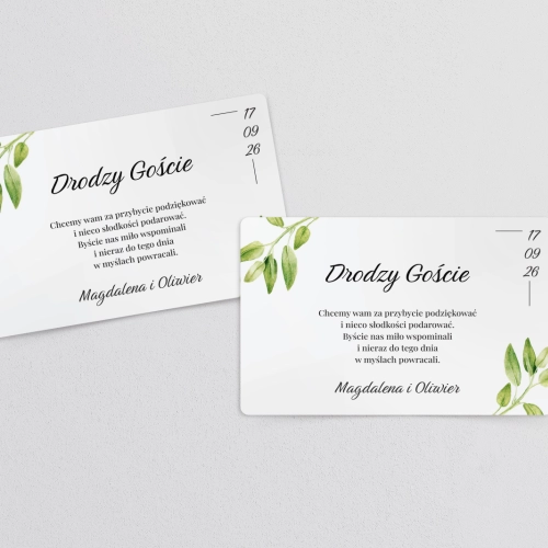 Naklejki na ciasto weselne Nature Motyw 2