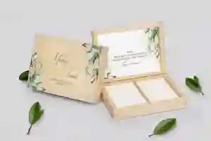 Pudełko na obrączki prostokątne naturalne - About You Motyw 1