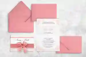 Zaproszenie ślubne Ornaments - Różowe