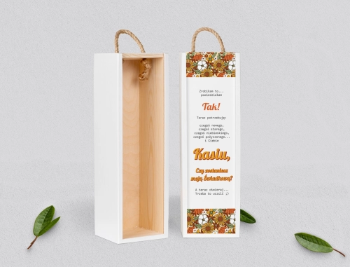 Prośba o Świadkowanie - SNW biała Retro Style Motyw 1