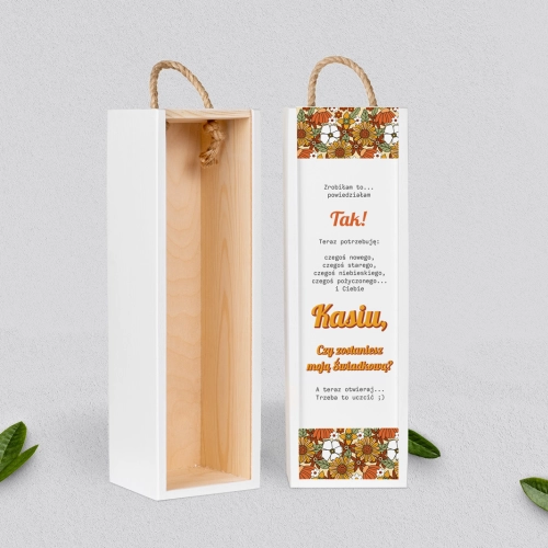 Prośba o Świadkowanie - SNW biała Retro Style Motyw 1