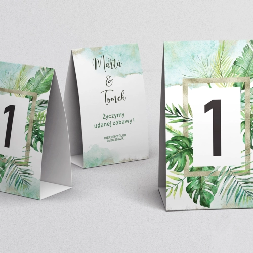 Numerki na stół Tropical Motyw 2