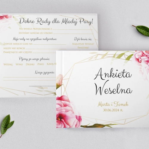 Ankieta Weselna - Flowers & Frame Motyw 5