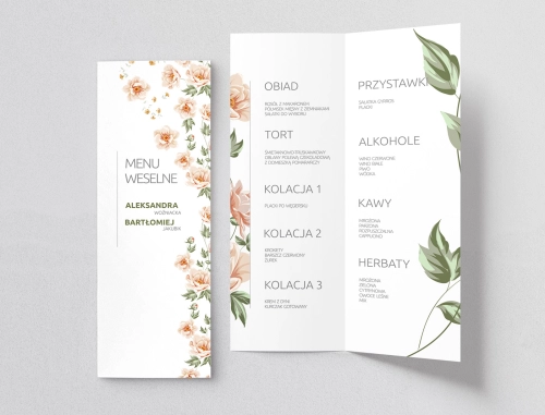 Menu Weselne Lea - Motyw 3