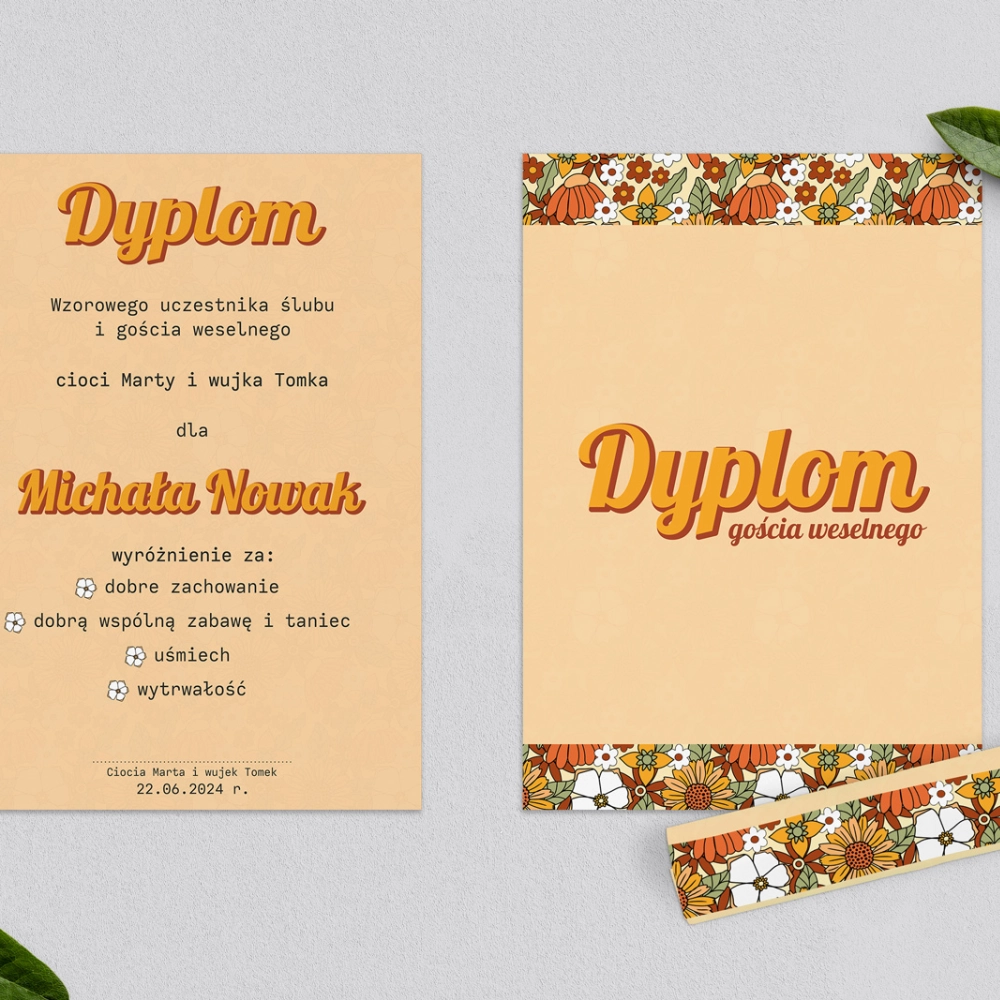 Dyplomy dla Dzieci - Retro Style Motyw 1