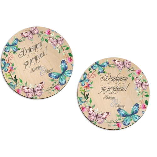 Magnes Okrągły - Akwarelowe Wianki Motyw 3