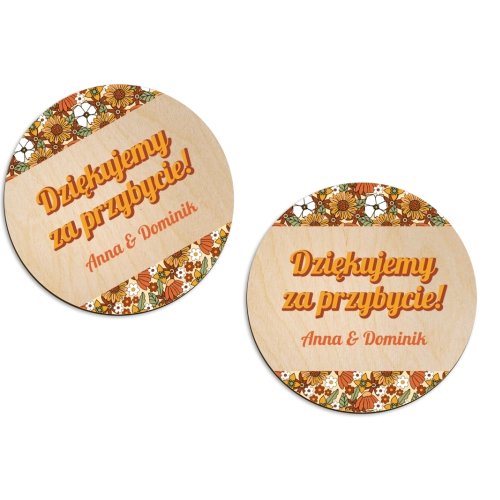 Magnes Okrągły - Retro Style Motyw 1