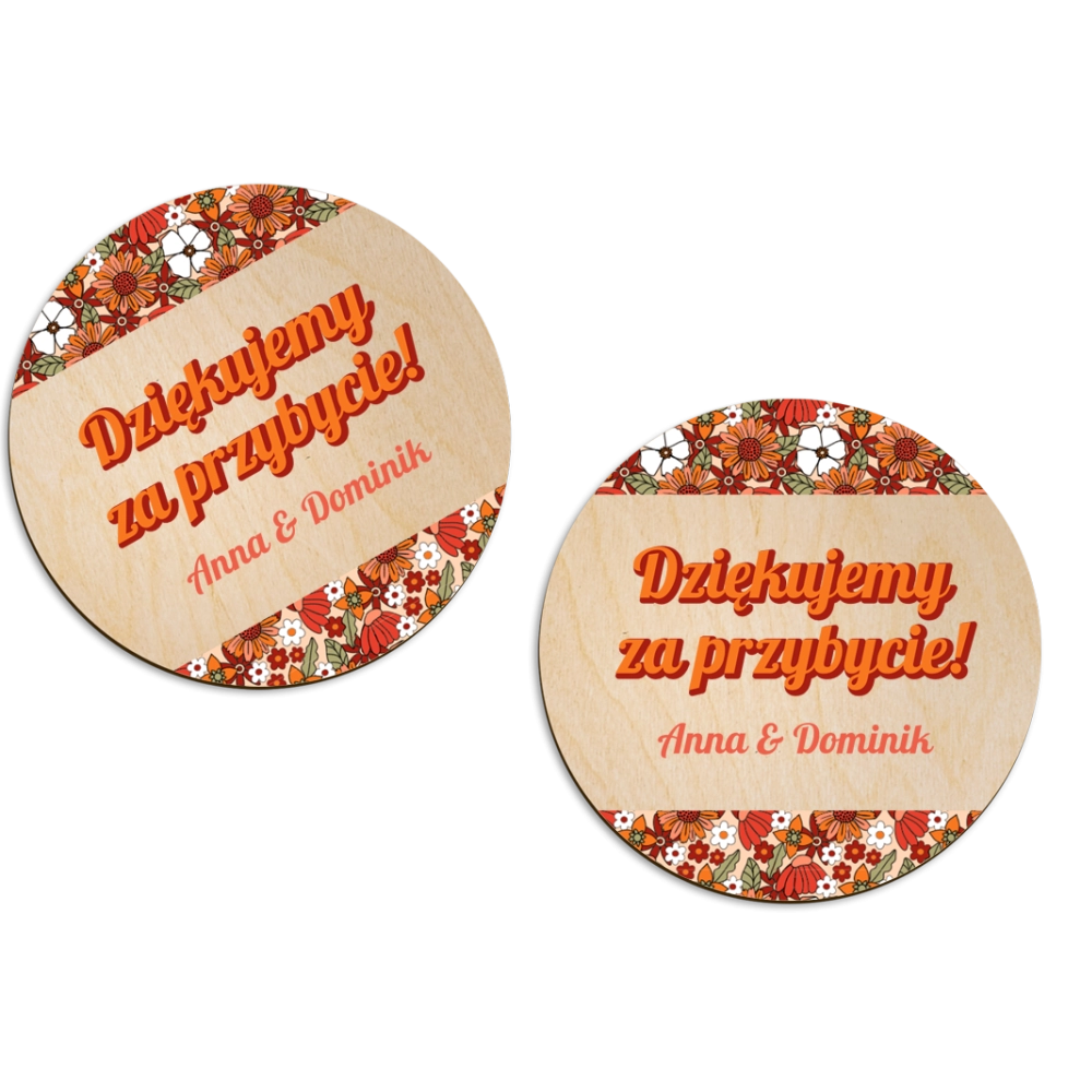 Magnes Okrągły - Retro Style Motyw 3