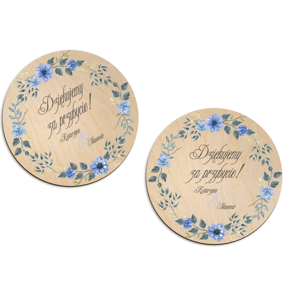 Magnes Okrągły - Akwarelowe Wianki Motyw 1