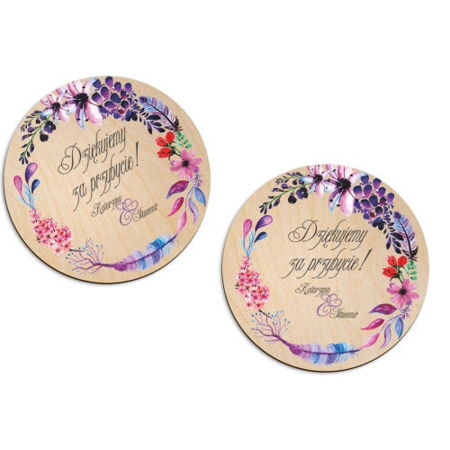 Magnes Okrągły - Akwarelowe Wianki Motyw 7